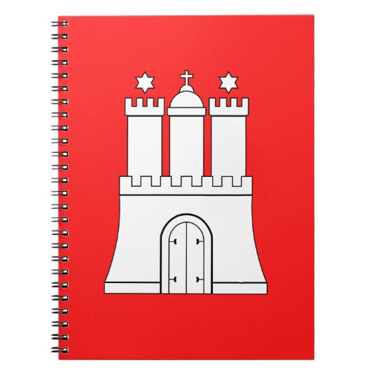 ハンブルク国旗 ノートブック (正面)