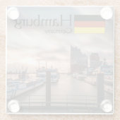 ハンブルク土産 ガラスコースター (裏面)