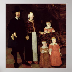 ハンブルク家族のポートレート、c.1640 ポスター