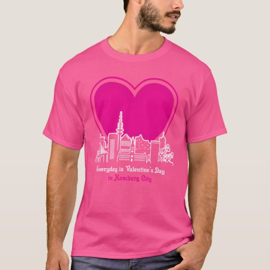 ハンブルク市でのバレンタインデー フレンズ Tシャツ (正面)