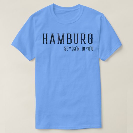 ハンブルク座標1 Tシャツ (デザイン正面)