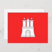 ハンブルク招待状葉書の国旗 インビテーションポストカード (正面/裏面)