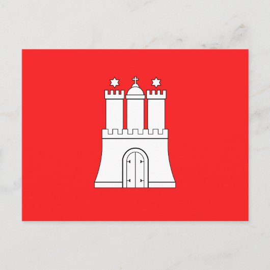 ハンブルク招待状葉書の国旗 インビテーションポストカード (正面)