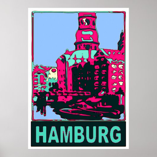ハンブルク旅行ポスター ポスター (正面)