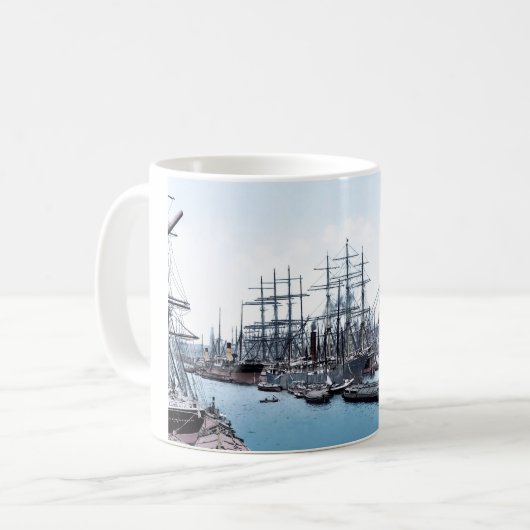 ハンブルク港 マグカップ (正面左)