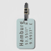 ハンブルク緯度 ラゲッジタグ (正面縦)