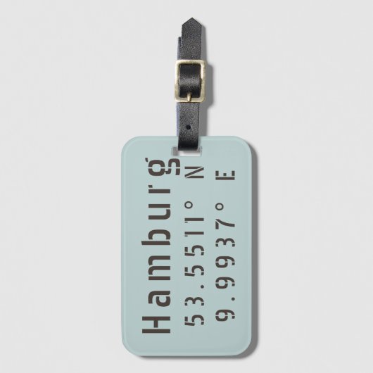 ハンブルク緯度 ラゲッジタグ (正面縦)