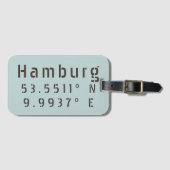 ハンブルク緯度 ラゲッジタグ (正面横)