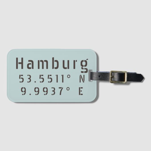 ハンブルク緯度 ラゲッジタグ (正面横)