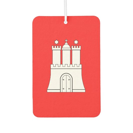 ハンブルク葉書き国旗 カーエアーフレッシュナー (正面)