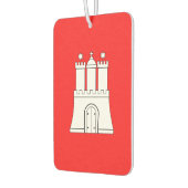 ハンブルク葉書き国旗 カーエアーフレッシュナー (左)