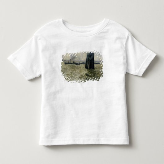ハンブルク1894年の港 トドラーTシャツ (正面)