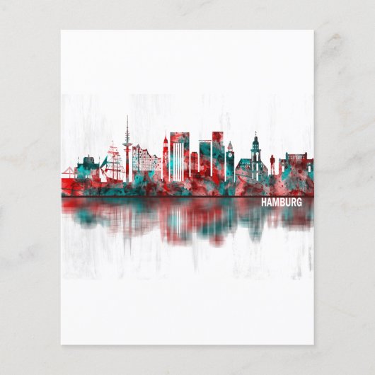 ハンブルク ドイツのスカイライン チラシ (正面)