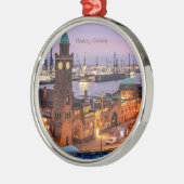 ハンブルク・ドイツの街並み写真 メタルオーナメント (左)