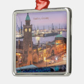 ハンブルク・ドイツの街並み写真 メタルオーナメント (左)