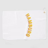 ハンブルク，ドイツヴィンテージアーチ ゴルフタオル (横)