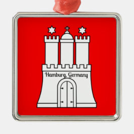 ハンブルク、ドイツ国旗 メタルオーナメント