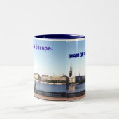 ハンブルク・ドイツ、ハンブルク・ドイツ、ハンブルク・ドイツ… ツートーンマグカップ (中央)