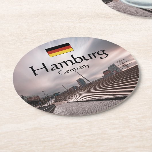ハンブルク・ドイツ ラウンドペーパーコースター (アングル)