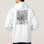 ハンブルク ドイツ 都市地図 パーカ (裏面)