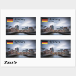 ハンブルク・ドイツ 長方形シール