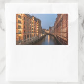 ハンブルク・ドイツ 長方形シール (バッグ)