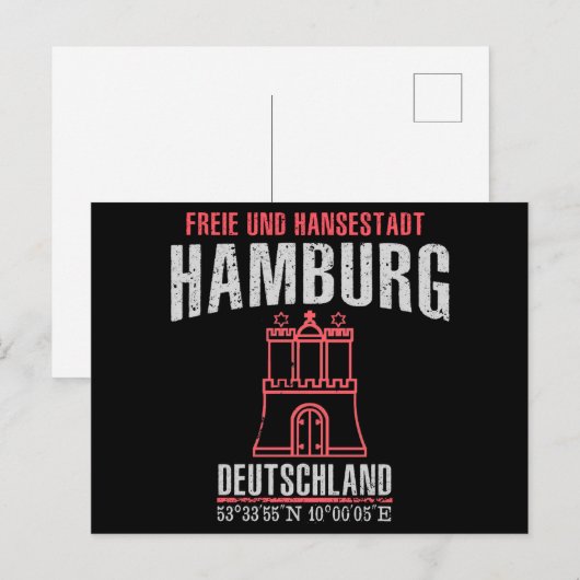 ハンブルク ポストカード (正面/裏面)