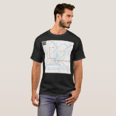 ハンブルク・ユーバーンSバーンの地図 Tシャツ (正面フル)