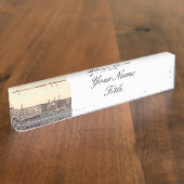 ハンブルクAlsterarkadenドイツAlsterドイツ デスクネームプレート (側面)