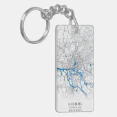 ハンブルクDeutschland Germany City Map座標 キーホルダー (正面左)