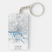 ハンブルクDeutschland Germany City Map座標 キーホルダー (裏面)