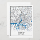 ハンブルクDeutschland Germany City Map座標 シーズンカード (正面/裏面)