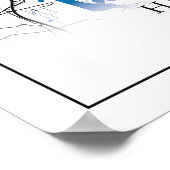 ハンブルクDeutschland Germany City Map座標 ポスター (角)