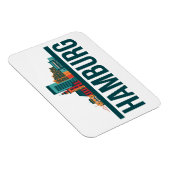 ハンブルクGermanyスカイラインフォトマグネット マグネット (右側)