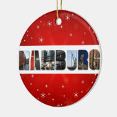 ハンブルクGermany旅行写真クリスマス セラミックオーナメント (左)