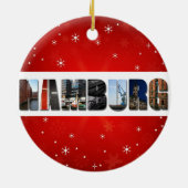 ハンブルクGermany旅行写真クリスマス セラミックオーナメント (裏面)