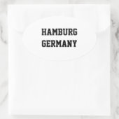 ハンブルクGermany楕円シール 楕円形シール (バッグ)