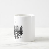 ハンブルクGermany Skyline-Cityscape都市反射 コーヒーマグカップ (中央)