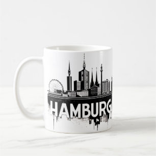 ハンブルクGermany Skyline-Cityscape都市反射 コーヒーマグカップ
