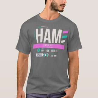 ハンブルクHAMエアポートコードバゲージホテル1 Tシャツ