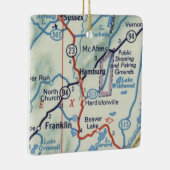 ハンブルクNJヴィンテージの地図 セラミックオーナメント (右)