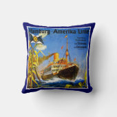 ハンブルグアメリカから南米 クッション (裏面)