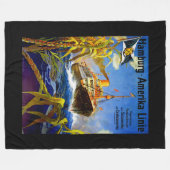 ハンブルグアメリカから南米 フリースブランケット (正面(横))