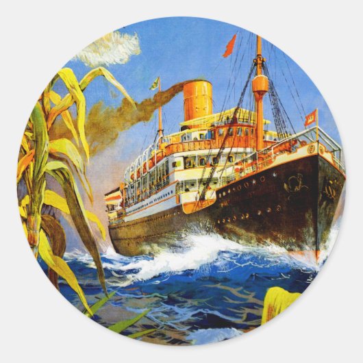 ハンブルグアメリカから南米 ラウンドシール (正面)