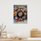 ハンブルグアメリカ線ヴィンテージ出荷広告 ポスター (キッチン)