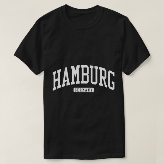 ハンブルグドイツカレッジユニバーシティスタイルロングスレー Tシャツ (デザイン正面)