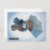 ハンブルグドイツシティスカイラインパノラマトラベルフォト ポストカード (正面/裏面)