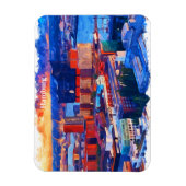 ハンブルグドイツシティビューウォーターカラー マグネット (縦)