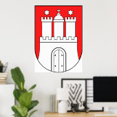 ハンブルグドイツ公式コートシンボル ポスター (ホームオフィス)