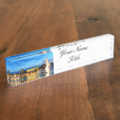 ハンブルグハーバーハフェンドイツランドアルスターナイト デスクネームプレート (側面)